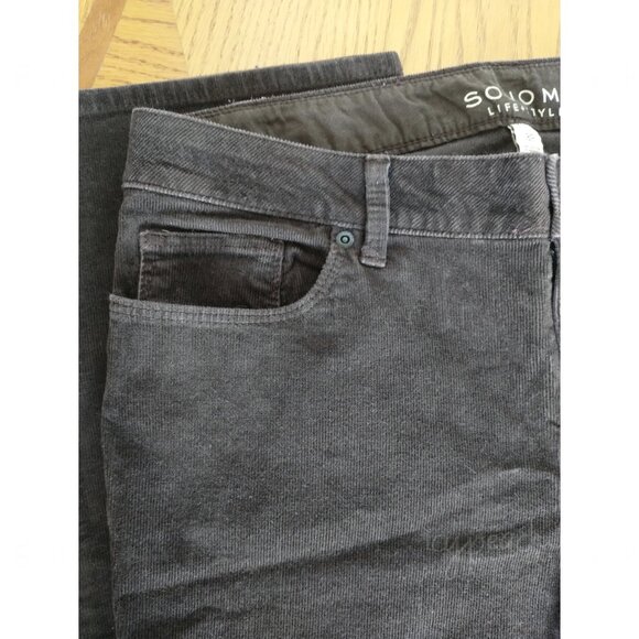 Sonoma Corduroy Pants Sz 8 Petite Brown Mid Rise Demi Bootcut Classic Equestrian - Picture 9 of 14
